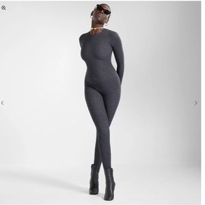 FENDI/SKIMS Black Crewneck Full Onesie